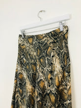 Load image into Gallery viewer, Zara Womens Snakeskin Midi Skirt | S UK8 | Brown
