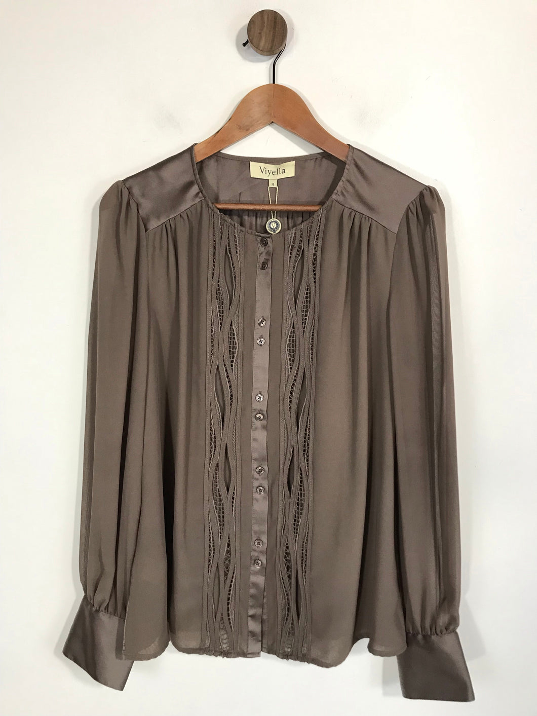 Viyella Women's Button-up Blouse NWT | UK14 | Brown