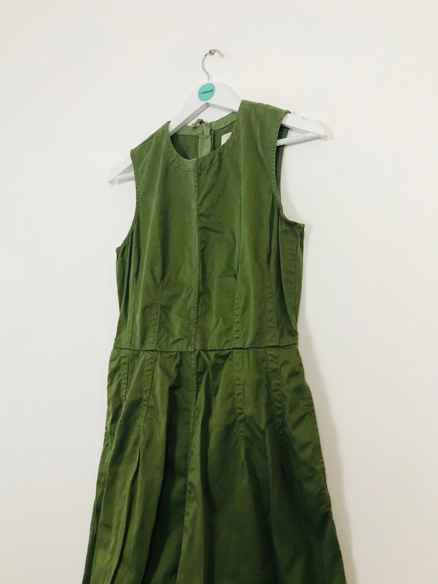 Toast Women's Sleeveless A-Line Midi Dress | UK10 | Green ReThread Toast Women's Sleeveless A-Line Midi Dress | UK10 | Green ReThread
