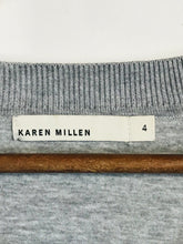 Load image into Gallery viewer, Karen Millen Women&#39;s Cotton V-Neck Jumper | M UK10-12 | Grey
