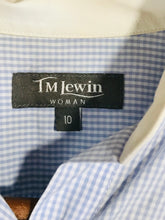 Load image into Gallery viewer, TM Lewin Women&#39;s Cotton Check Gingham Button-Up Shirt | UK10 | Multicoloured
