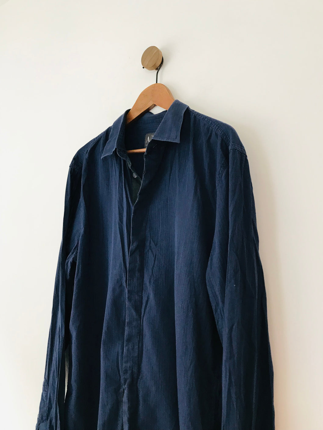 Armani Exchange Men's Button-Up Shirt | L | Dark Blue