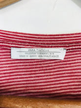 Load image into Gallery viewer, Zara Women&#39;s Striped T-Shirt | S UK8 | Red
