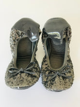 Load image into Gallery viewer, Dune Women&#39;s Sequin Ballet Shoes | 38 UK5 | Grey
