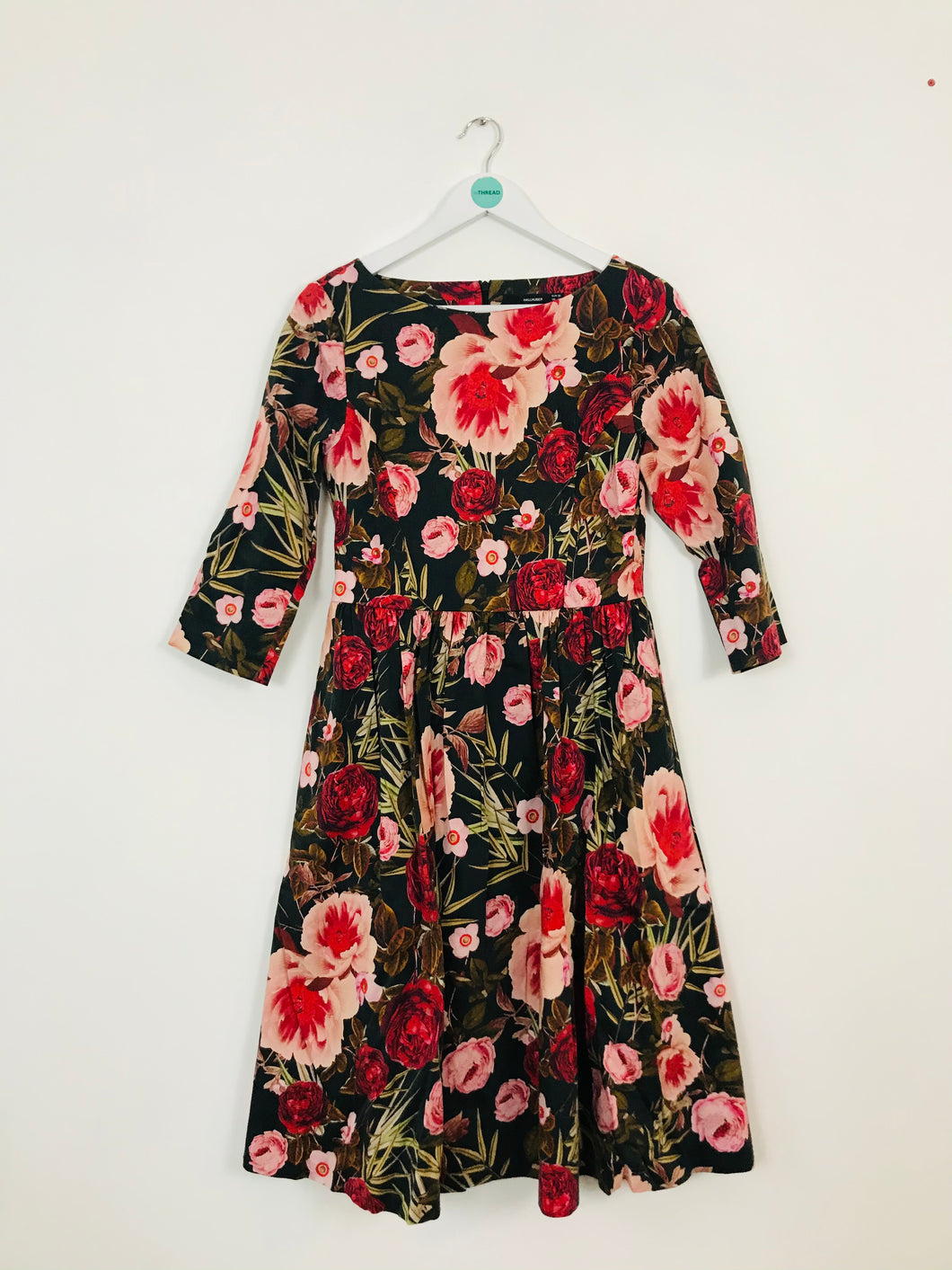 Hallhuber Women’s Floral A-Line Midi Dress | UK10 | Multicoloured