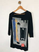 Load image into Gallery viewer, Zara Women&#39;s Long Sleeve Graphic T-Shirt | M UK10-12 | Black

