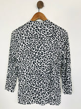 Load image into Gallery viewer, Hobbs Women&#39;s Leopard Print Jersey T-Shirt  | M UK10-12 | Black
