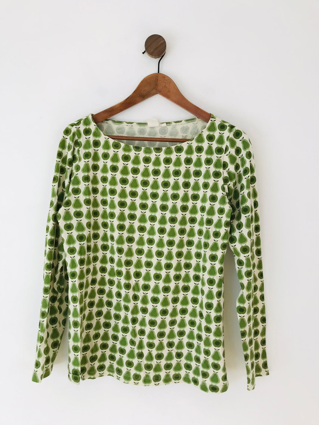 Orla Kiely Women's Long Sleeve Fruit Print T-Shirt  | L UK14 | Green