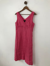 Load image into Gallery viewer, Pure Collection Women&#39;s Linen Fitted A-Line Dress | UK12 | Pink
