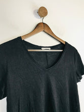 Load image into Gallery viewer, Mango Women&#39;s Knit V-Neck T-Shirt | S UK8 | Black
