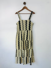 Load image into Gallery viewer, Zara Women&#39;s Chevron Print Knit Midi Dress | M UK10-12 | Beige

