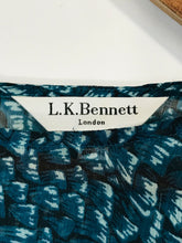 Load image into Gallery viewer, L K Bennett Women&#39;s Boho Long Sleeve Shift Dress | UK14 | Blue
