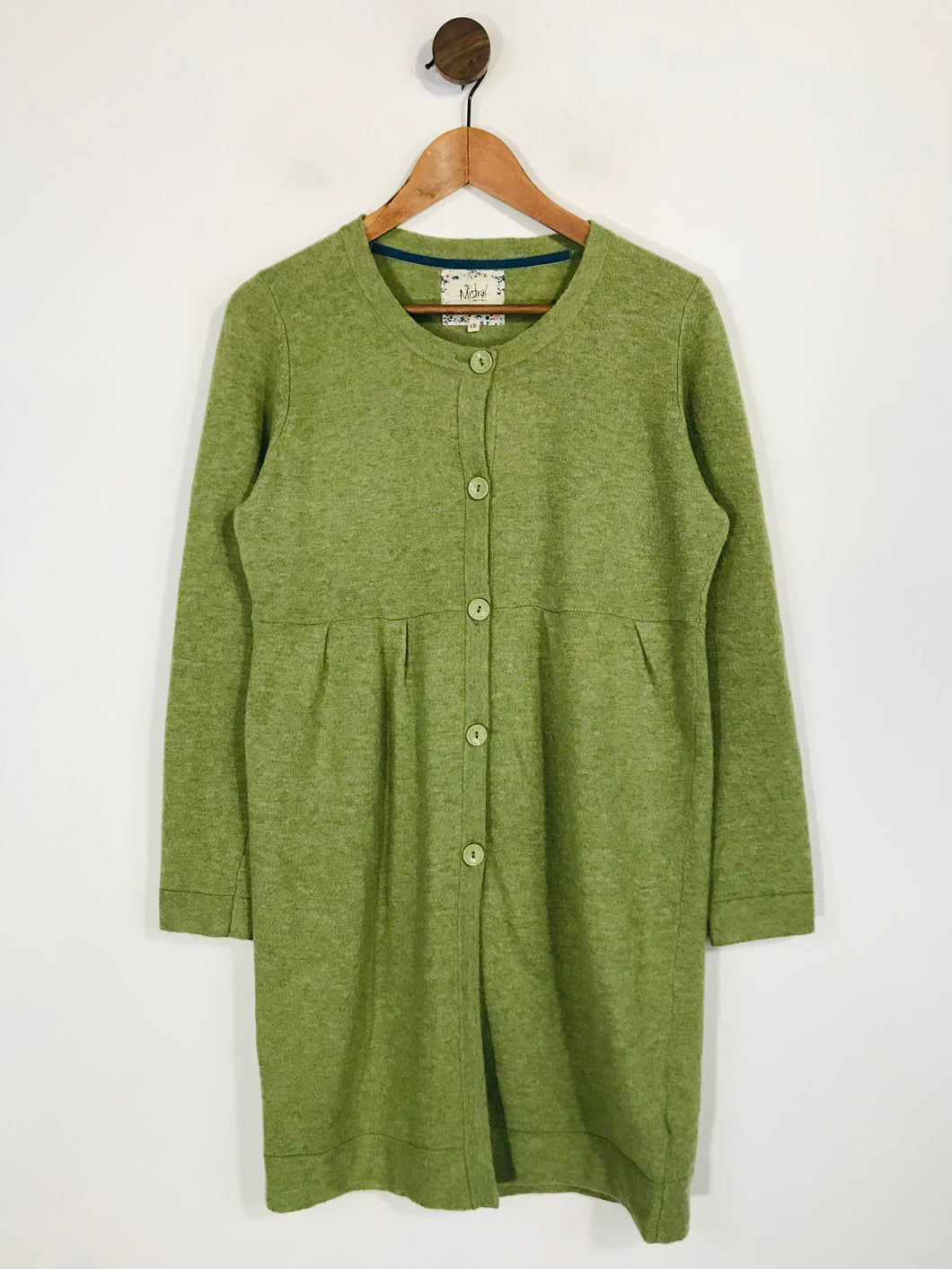 Mistral Women's Wool Knit A-Line Dress | UK12 | Green