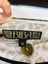 Load image into Gallery viewer, Biba Women&#39;s Leopard Print Culottes Trousers | UK16 | Beige
