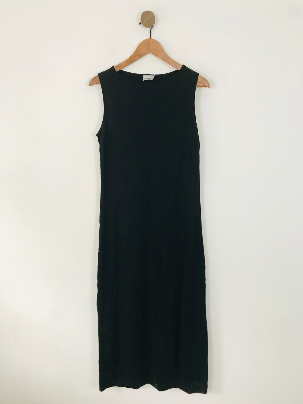 Wall London Women's Cotton Sleeveless Maxi Dress | M UK10-12 | Black