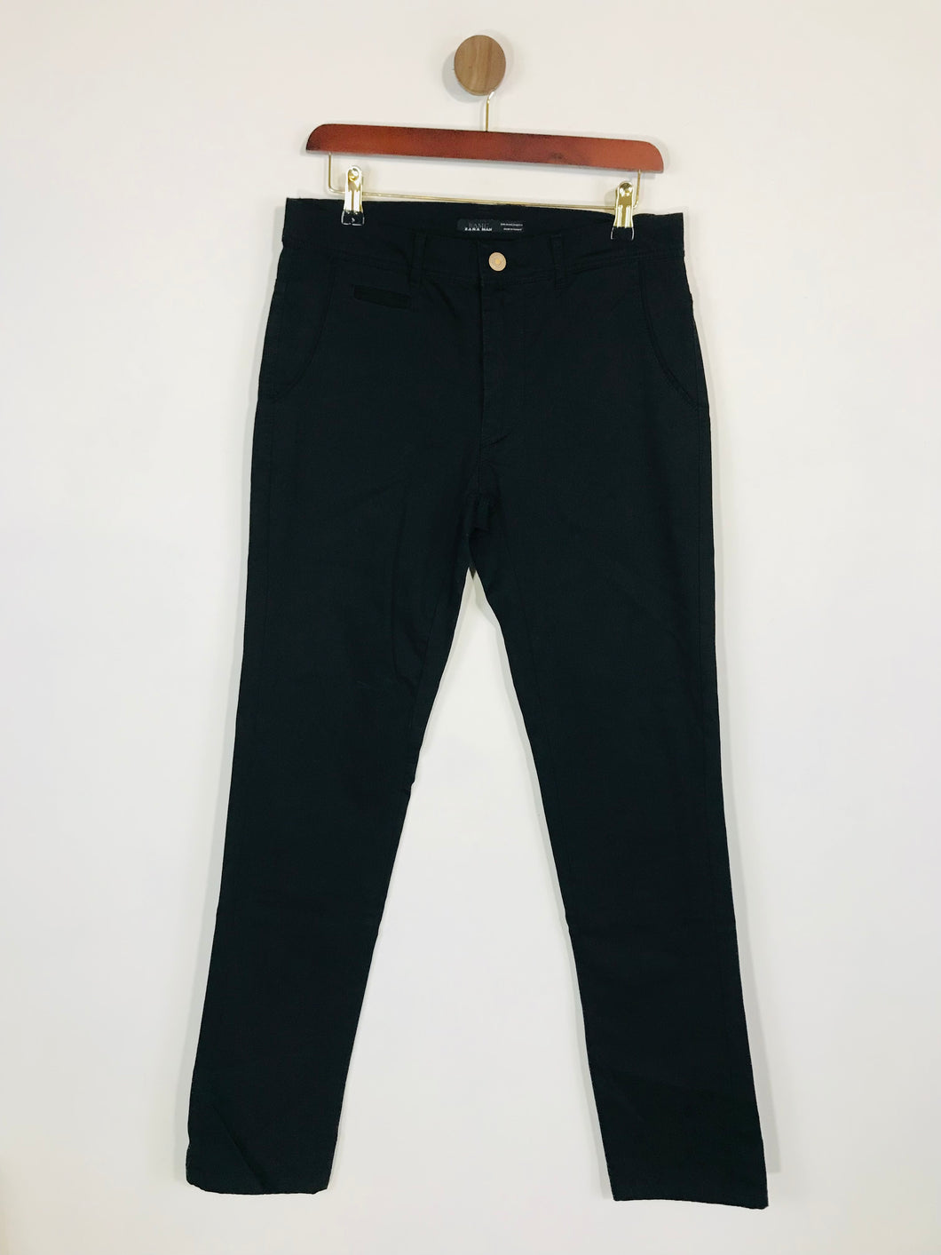 Zara Man Men's Cotton Chinos Trousers | EU40 31 | Black