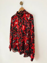 Load image into Gallery viewer, Zara Women’s Floral Long Sleeve Shirt | L UK14 | Red
