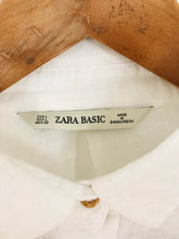 Load image into Gallery viewer, Zara Women&#39;s Linen Long Sleeve Button-Up Shirt | L UK14 | White
