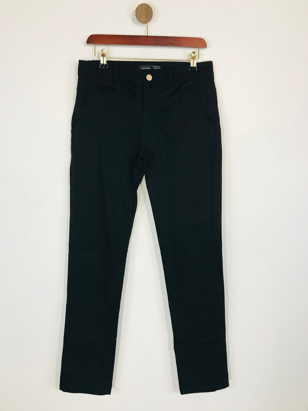 Zara Man Men's Cotton Chinos Trousers | EU40 31 | Black