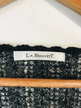 Load image into Gallery viewer, L.K Bennett Women&#39;s Crop Crochet Cardigan | M UK10-12 | Black
