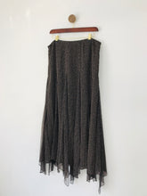 Load image into Gallery viewer, Jaeger Women&#39;s Silk Polka Dot A-Line Skirt | UK14 | Black
