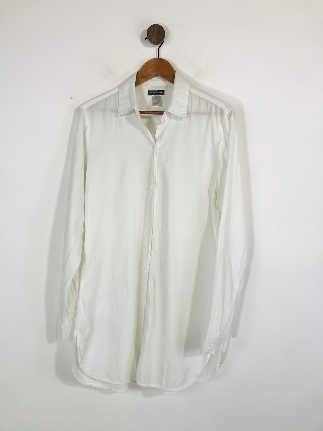 Tommy Bahama Women's Cotton Button-Up Shirt | L UK14 | White