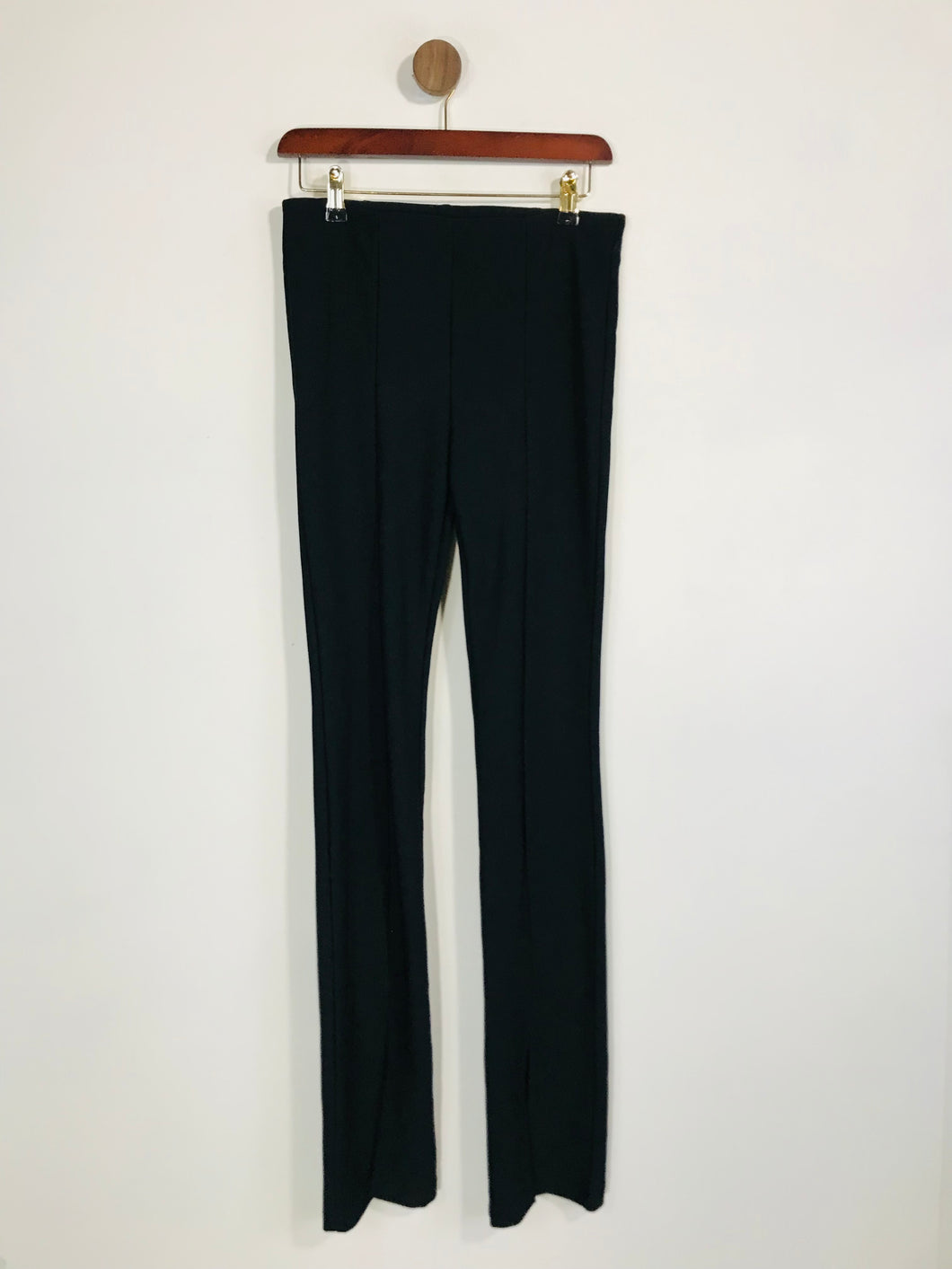 Zara Women's Ribbed Casual Trousers | M UK10-12 | Black