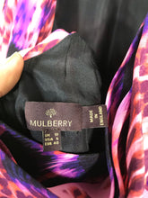 Load image into Gallery viewer, Mulberry Women&#39;s Silk Leopard Print Shift Dress | UK10 | Purple
