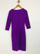 Load image into Gallery viewer, Vanessa Horne Women&#39;s Gathered  Sheath Dress | UK12 | Purple
