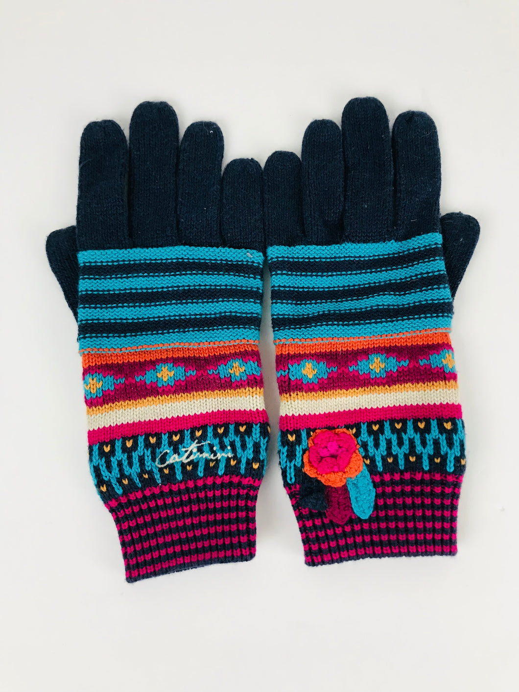 Catimini Kid's Striped Gloves | T5 | Multicoloured