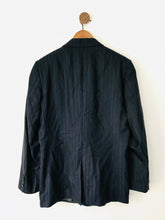 Load image into Gallery viewer, Jaeger Men’s Wool Stipe Blazer Suit Jacket | 42S | Navy Blue
