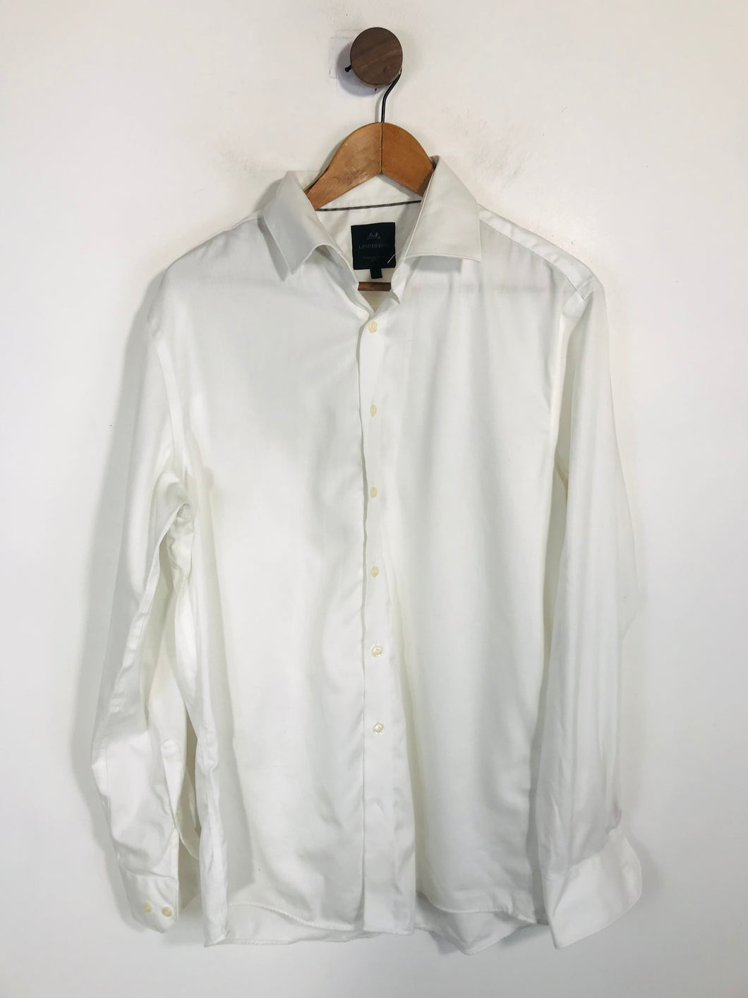 Lindbergh Men's Cotton Button-Up Shirt | L | White