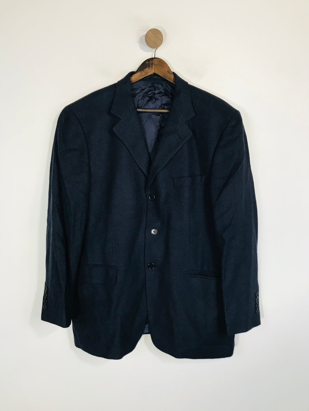Jaeger Men's Wool Blazer Jacket | 52 | Blue