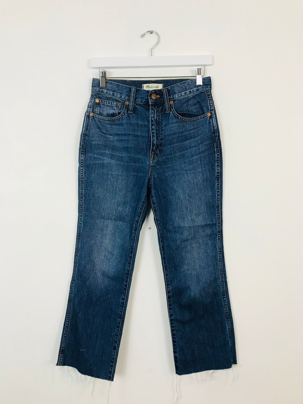 Madewell Womens High Waisted, Boot Crop Jeans | UK6-8 25 | Blue