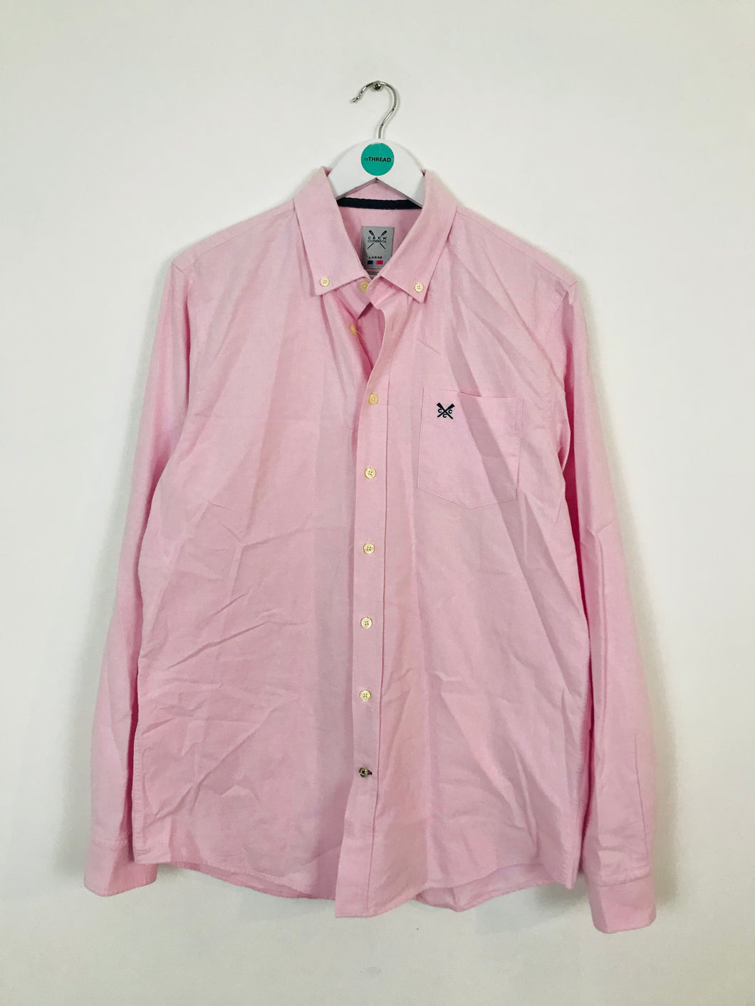Crew Clothing Men’s Tailored Fit Classic Shirt | L | Pink