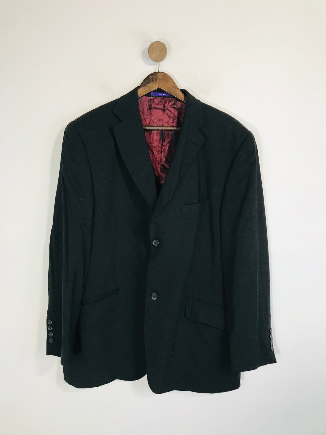 Ted Baker Men's Smart Suit Blazer Jacket | 42 S | Black
