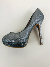 Load image into Gallery viewer, Zara Women&#39;s Glittery Heels | EU37 UK4 | Grey
