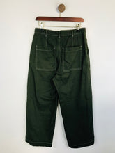 Load image into Gallery viewer, BDG Women&#39;s High Waist Wide Leg Casual Trousers | W30 UK12 | Green
