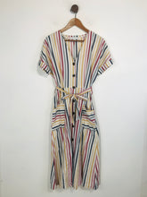 Load image into Gallery viewer, Warehouse Women&#39;s Striped Midi Dress | UK12 | Multicoloured
