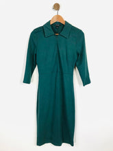 Load image into Gallery viewer, Baukjen Women&#39;s Zip Collared Bodycon Dress | UK12 | Green
