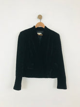 Load image into Gallery viewer, Laura Ashley Women&#39;s Striped Velvet Blazer Jacket | UK16 | Black
