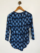 Load image into Gallery viewer, Lucky Brand Women&#39;s Floral Embroidered Blouse | S UK8 | Blue
