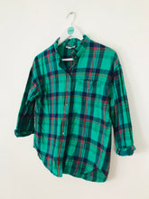 Load image into Gallery viewer, Whistles Women’s Oversized Frill Check Shirt | UK6 | Green
