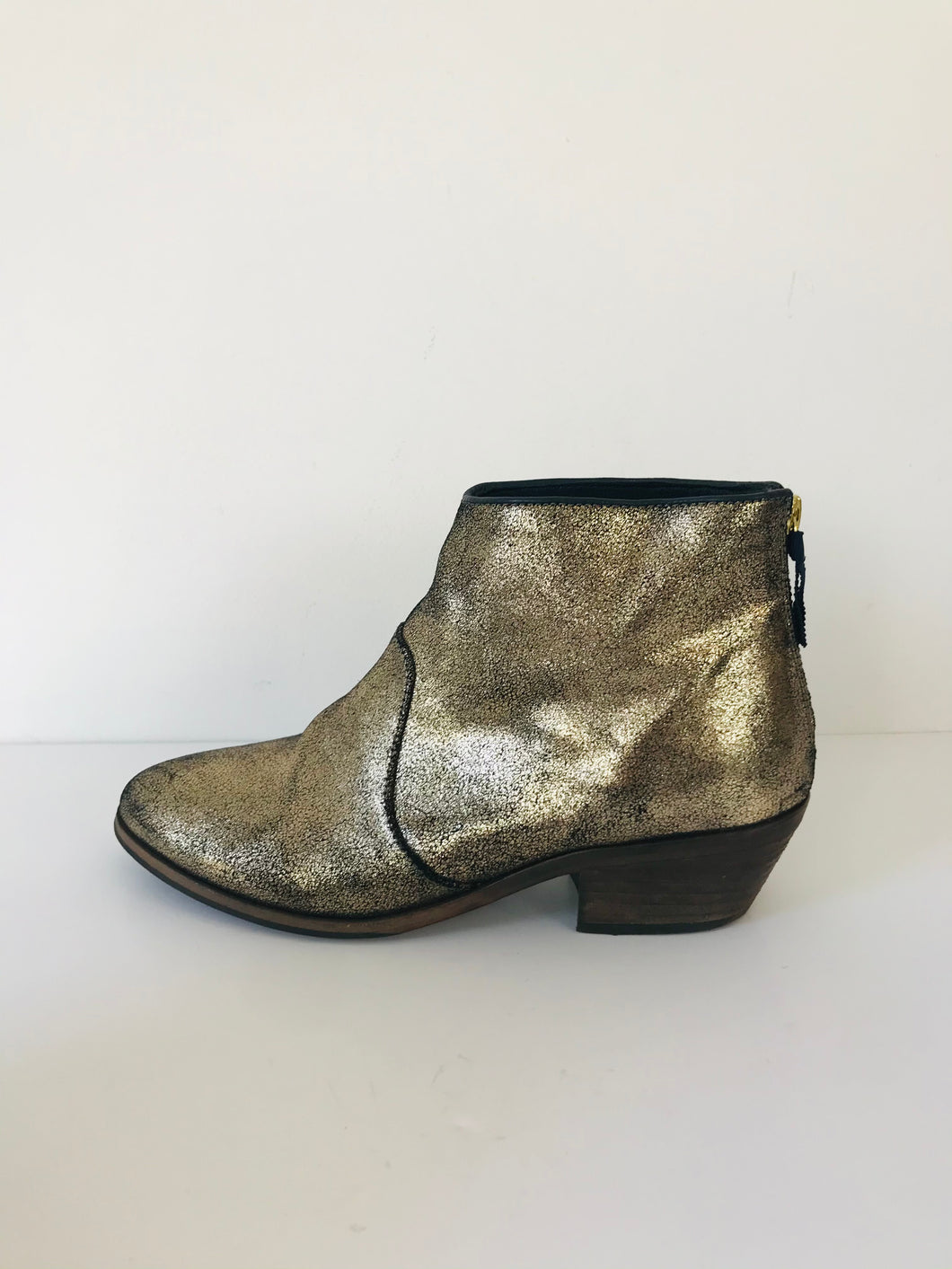 Boden Women’s Metallic Ankle Boots | 39 UK6 | Gold