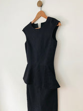 Load image into Gallery viewer, Zara Women&#39;s Ruffle peplum Sheath Dress | XS UK6-8 | Black
