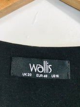 Load image into Gallery viewer, Wallis Women&#39;s Long Sleeve Shift Dress | UK20 | Black
