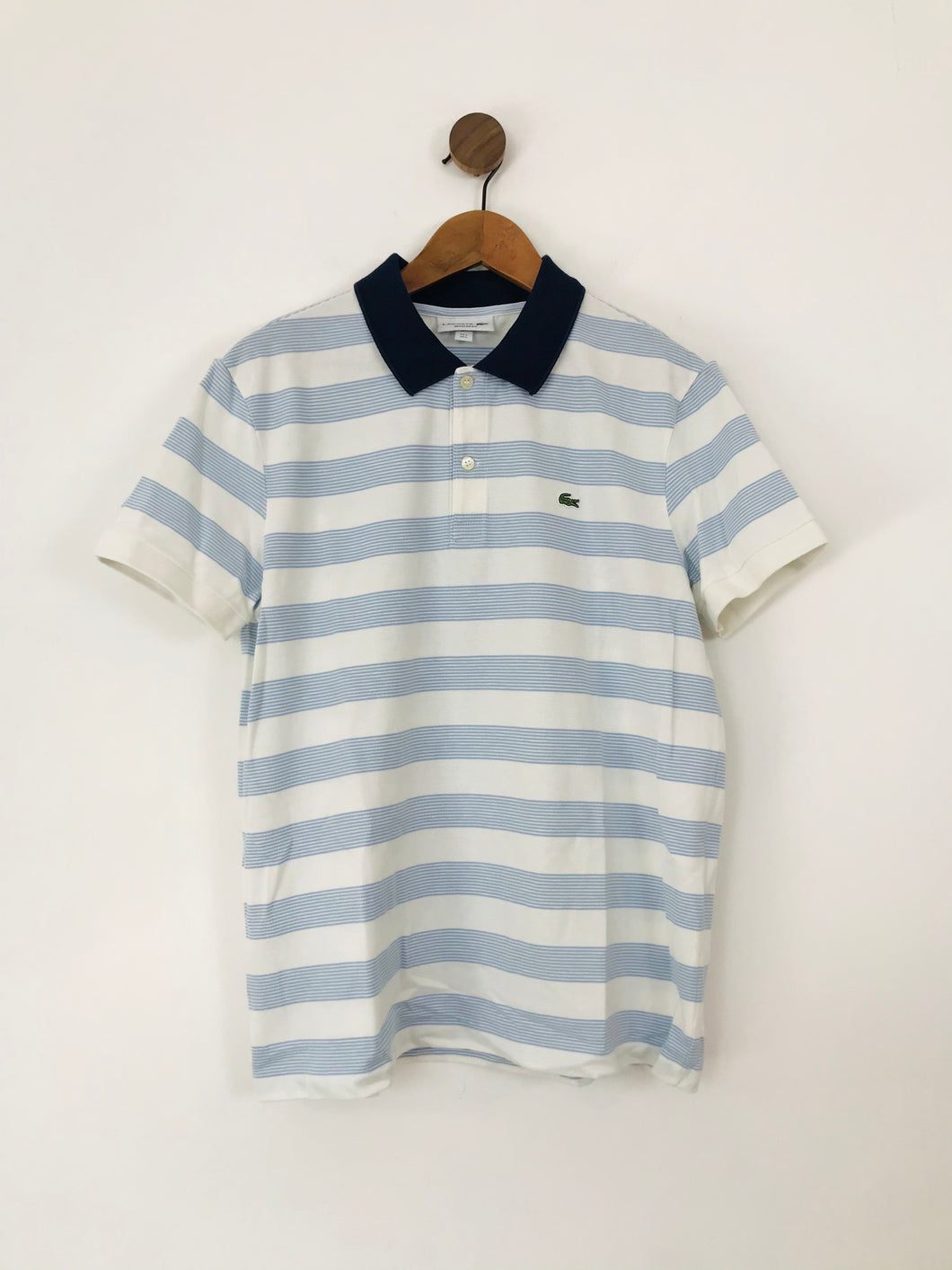 Lacoste Men's Striped Polo Shirt | L | White
