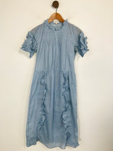 Load image into Gallery viewer, Intropia Women&#39;s Ruffle Lightweight Midi Dress | EU34 UK6 | Blue
