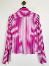 Load image into Gallery viewer, Pink Women&#39;s Striped Smart Button-Up Shirt | UK12 | Pink
