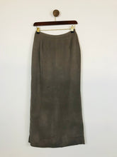 Load image into Gallery viewer, Austin Reed Women&#39;s Silk Smart Maxi Skirt | UK10 | Grey
